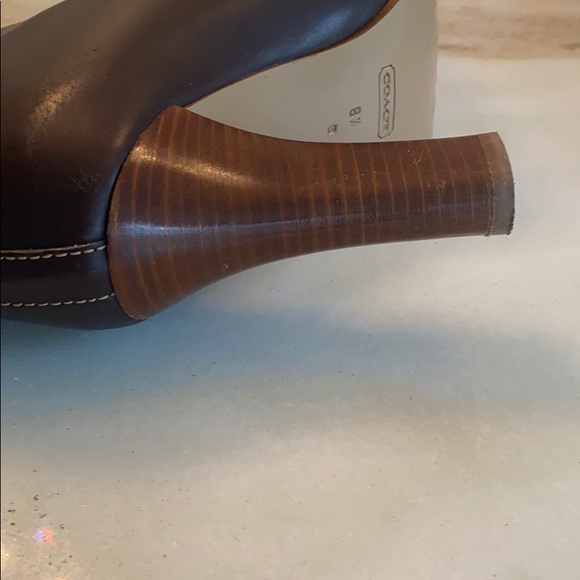 Coach Rory Polished Calf Boot Chocolate Brown 8.5 - Picture 7 of 16